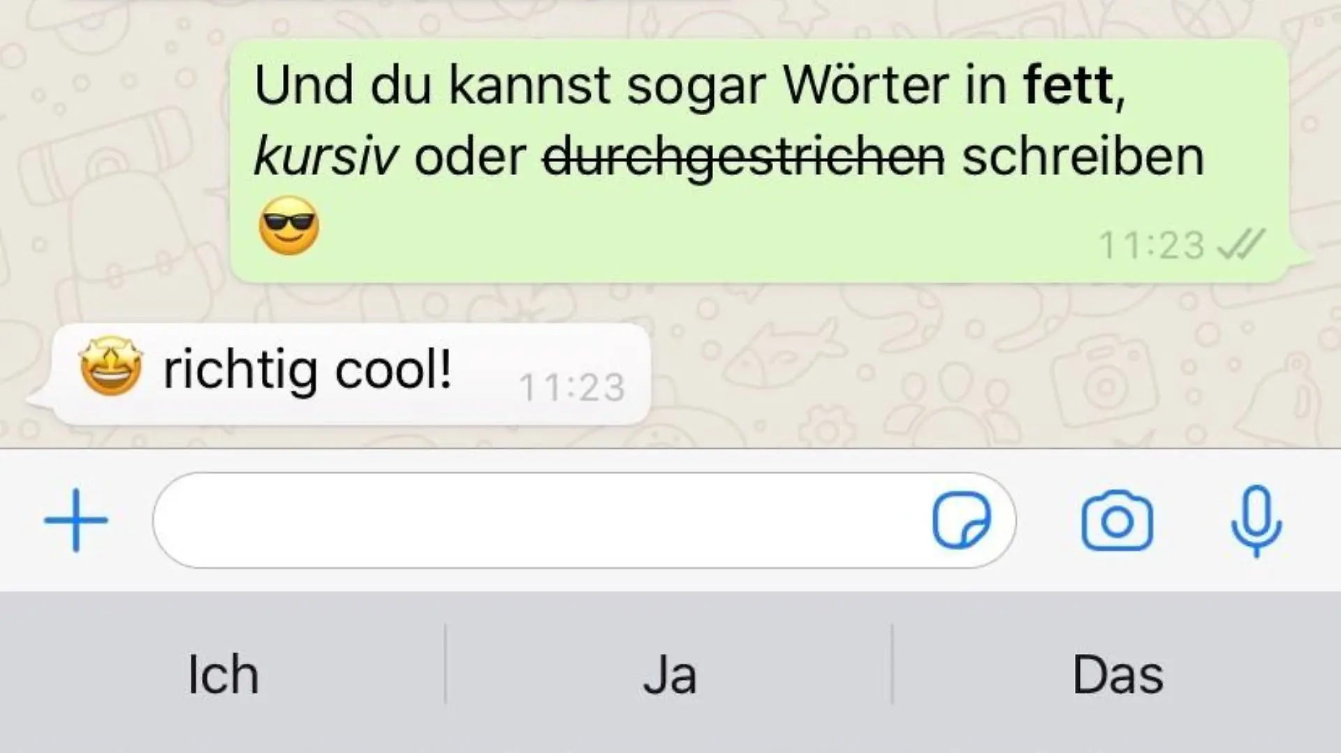 Screenshot WhatsApp Chatverlauf