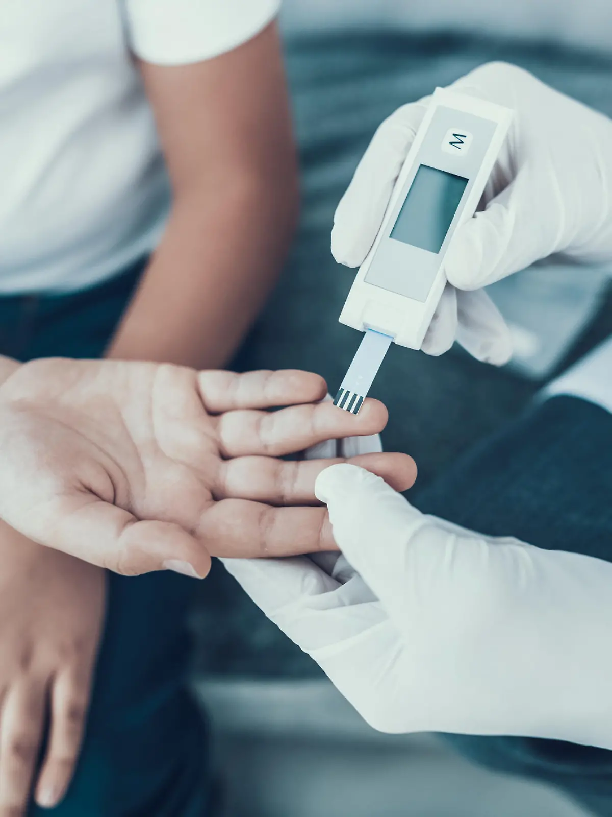 Mann mit Diabetes