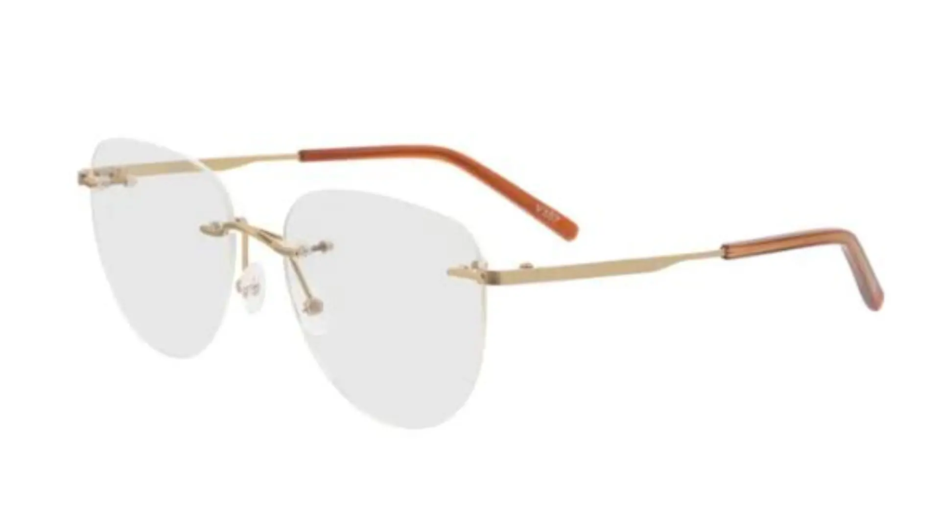 Brille mit goldenen Elementen von Brille24.