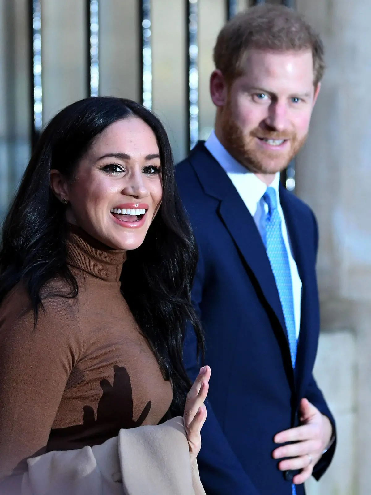  . 07/01/2020. London, United Kingdom. Prince Harry and Meghan Markle, the Duke and Duchess of Sussex, at Canada House in London after returning from their six week break from Royal duties. PUBLICATIONxINxGERxSUIxAUTxHUNxONLY xPoolx/xi-Imagesx IIM-20613-0015