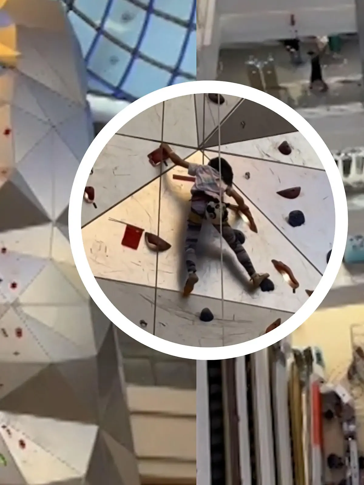 Jetzt nur nicht nach unten schauen! Obwohl: Ängstlich sieht dieses Mädchen definitiv nicht aus! In einem Einkaufszentrum in China klettert die Kleine nämlich mal flink eine mehr als 50 Meter hohe Kletterwand nach oben – und bringt die Zuschauer damit zum Staunen. Die beeindruckende Kletterpartie zeigen wir im Video.