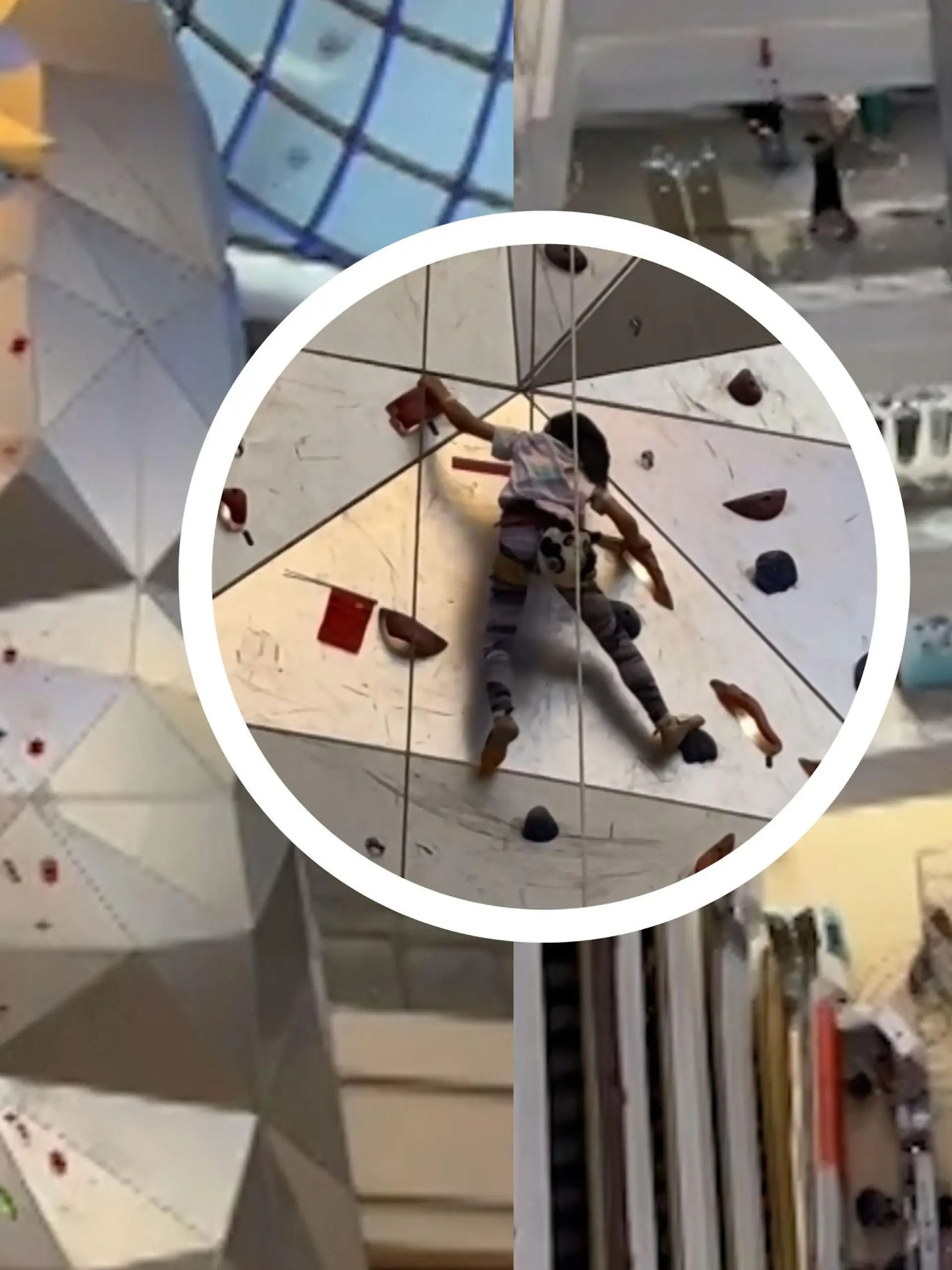 Jetzt nur nicht nach unten schauen! Obwohl: Ängstlich sieht dieses Mädchen definitiv nicht aus! In einem Einkaufszentrum in China klettert die Kleine nämlich mal flink eine mehr als 50 Meter hohe Kletterwand nach oben – und bringt die Zuschauer damit zum Staunen. Die beeindruckende Kletterpartie zeigen wir im Video.