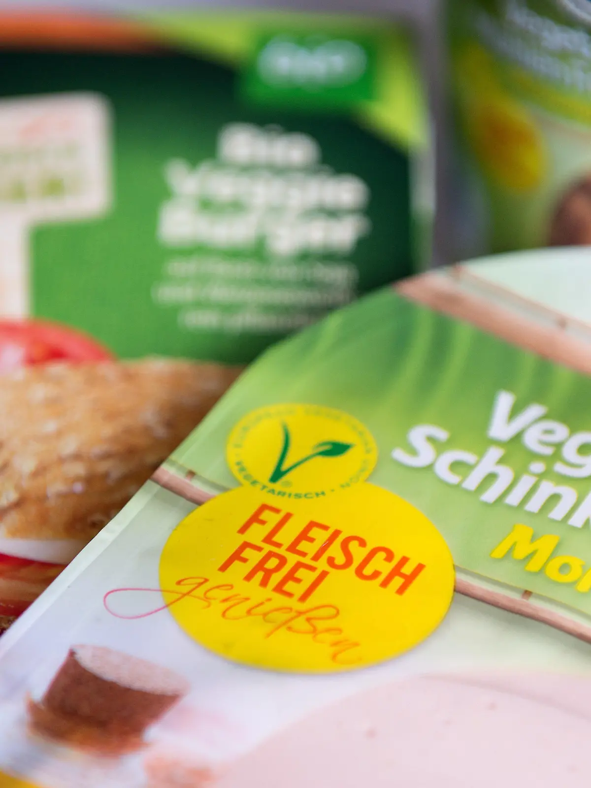 Vegetarische Buletten von Aldi Süd und vegetarischer Schinken Spicker