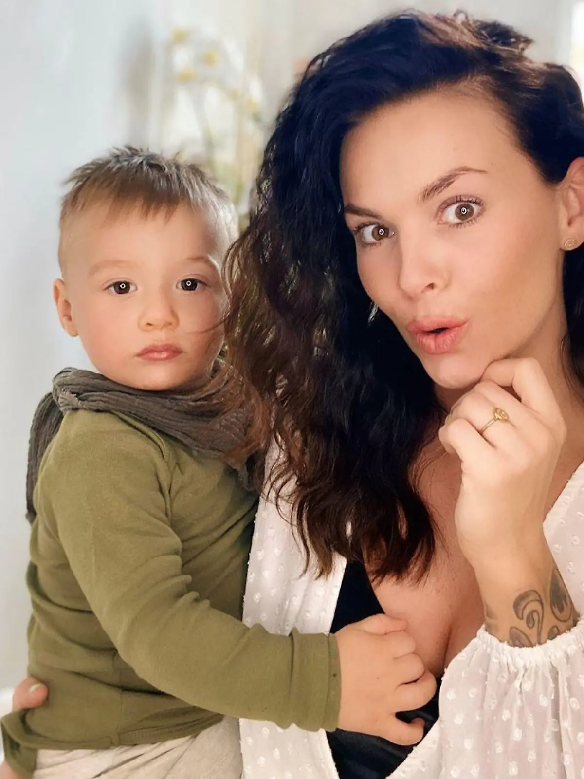 Denise Kappés mit ihrem Sohn Ben