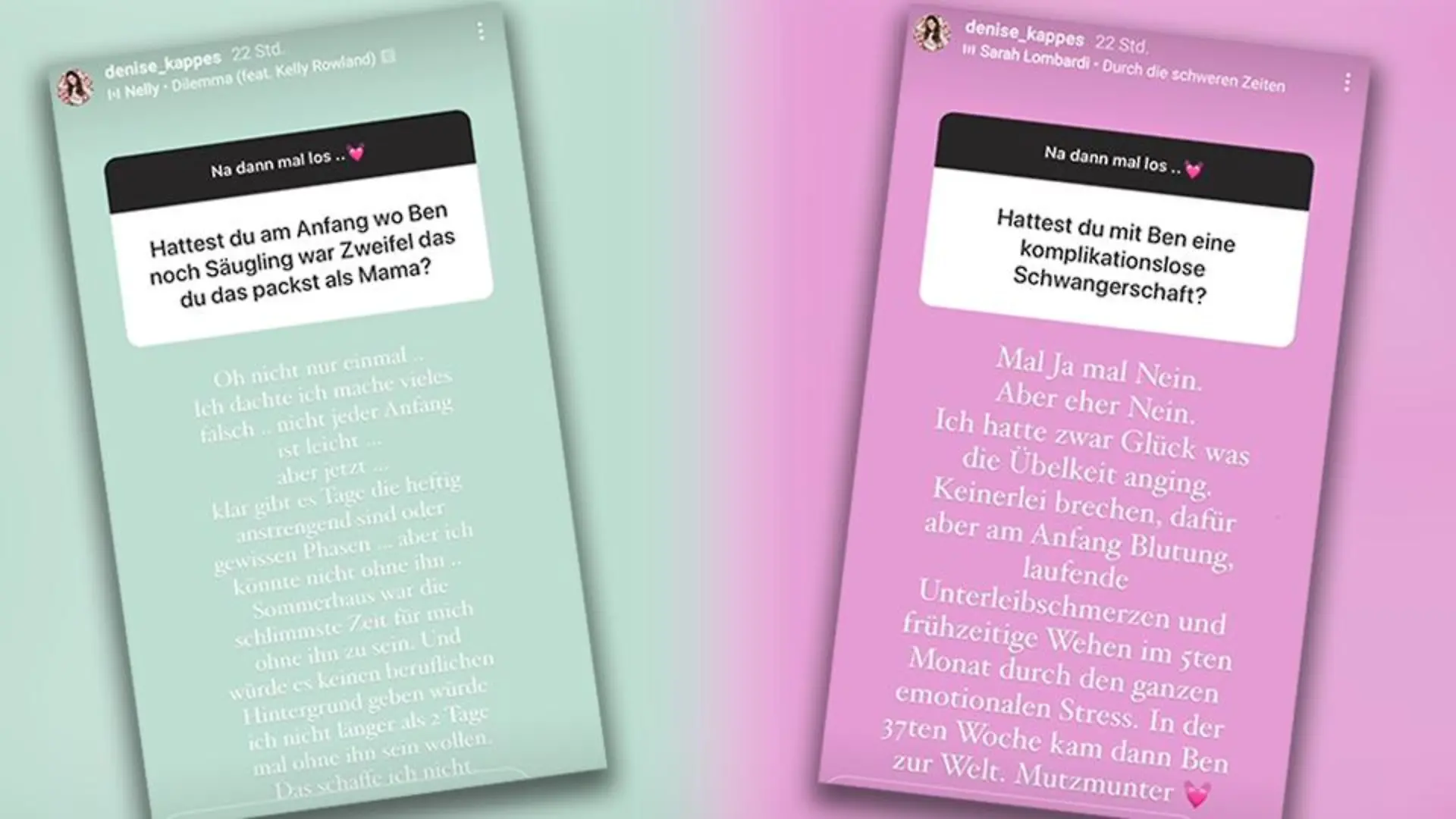 Denise Kappés spricht bei Instagram offen über die schwere Schwangerschaft mit Sohn Ben