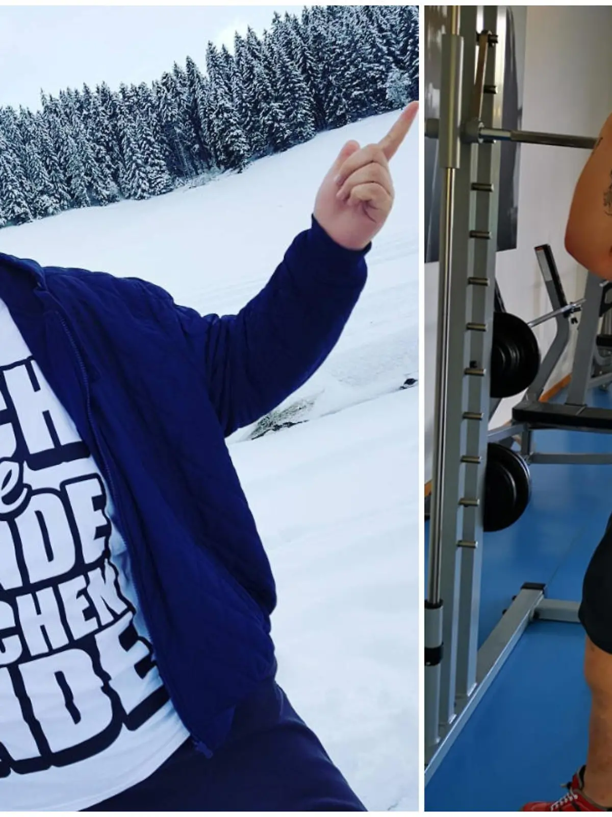 Hans Entertainment hat stark abgenommen: Links ein Bild von 2017, rechts ein Bild vom Juli 2020.