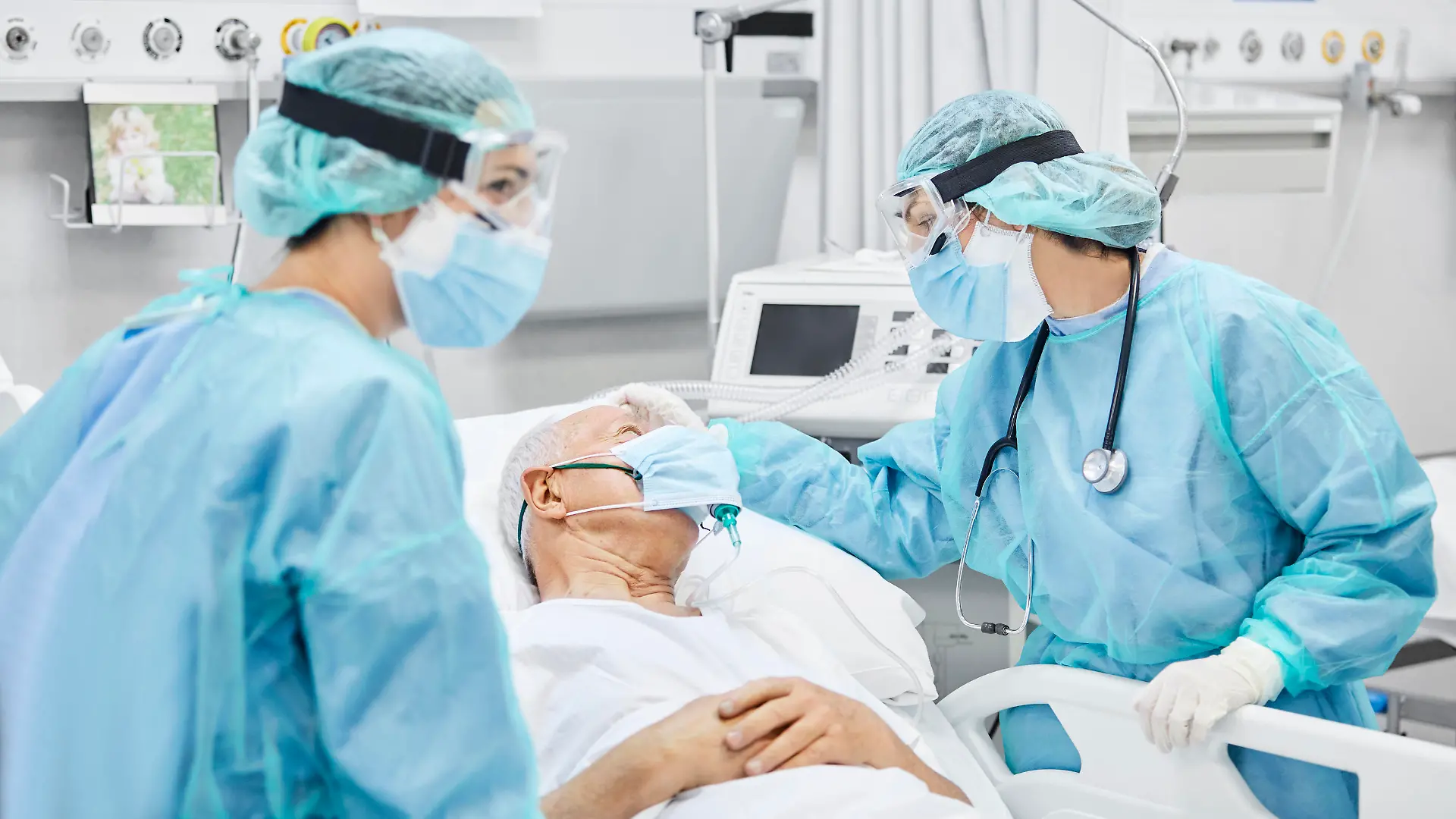 Corona-Patient im Krankenhause