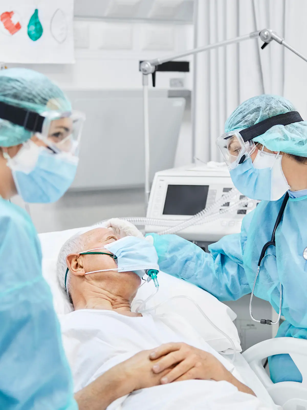 Corona-Patient im Krankenhause