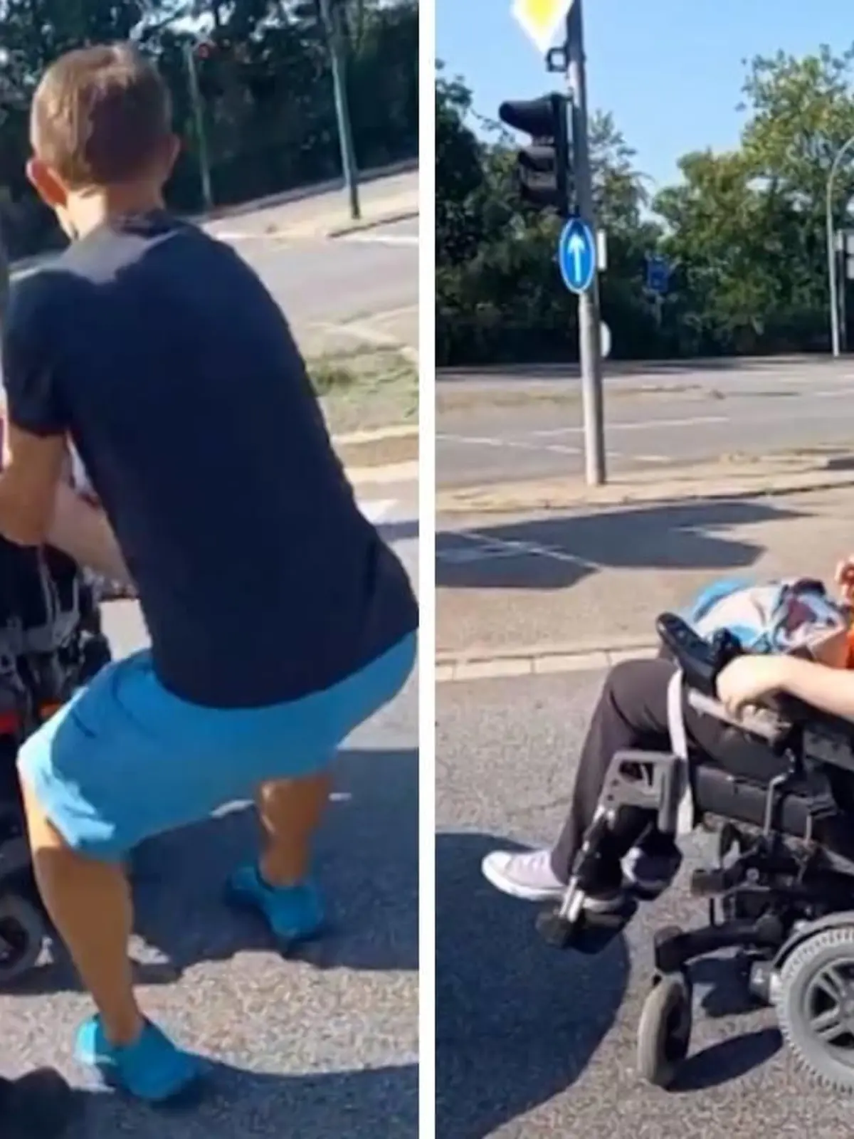Wieder mal Klimakleber im Einsatz, in Bayern blockiert die Letzte Generation eine Straße. Mit dabei ist auch Aktivist Matthias, er sitzt im Rollstuhl. Auch bei ihm machen die wütenden Autofahrer kurzen Prozess.