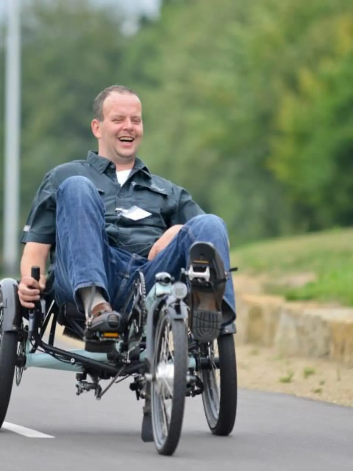 Gunnar van der Pütten auf seinem Trike.