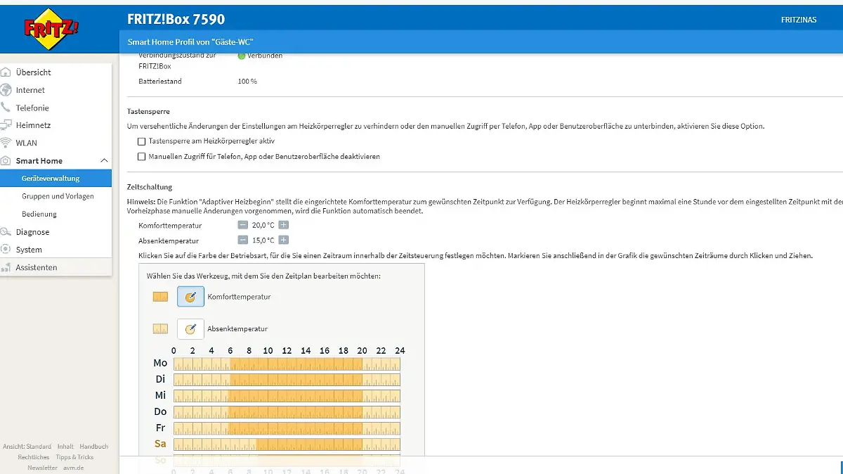 Hier werden die Heizkörper gesteuert