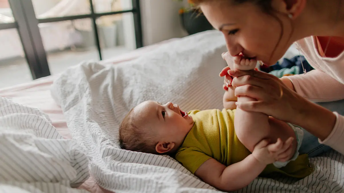 Mutter mit ihrem Baby