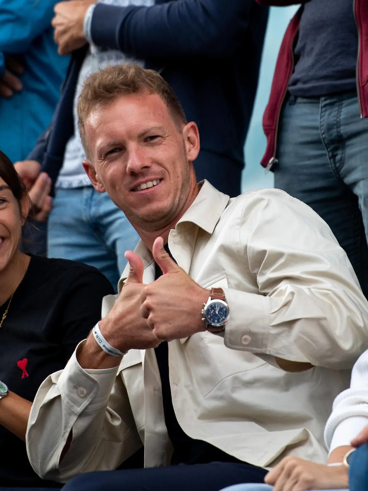  Julian Nagelsmann Coach FC Bayern Muenchen and his girlfriend Lena Wurzenberger Journalist watching Beachvolleyball, STAM Katja, SCHOON Raisa NED vs. GRAUDINA Tina, KRAVCENOKA Anastasija LAT, Womens Semifinal, GER, Beach volleyball, Beachvolleyball Women Beachvolleyball Frauen, European Championships Munich 2022, 19.08.2022 Photo: Eibner/Memmler GER, Beach Volleyball Women Beachvolleyball Frauen, European Championships Munich 2022, 19.08.2022 Munich *** Julian Nagelsmann Coach FC Bayern Muenchen and his girlfriend Lena Wurzenberger Journalist watching Beachvolleyball, STAM Katja, SCHOON Raisa NED vs GRAUDINA Tina, KRAVCENOKA Anastasija LAT , Womens Semifinal, GER, Beach Volleyball Women Beachvolleyball Women , European Championships Munich 2022, 19 08 2022 Photo Eibner Memmler GER, Beach Volleyball Women Beachvolleyball Women , European Championships Munich 2022, 19 08 2022 Munich Copyright: xEibner/Memmlerx EP_MMR