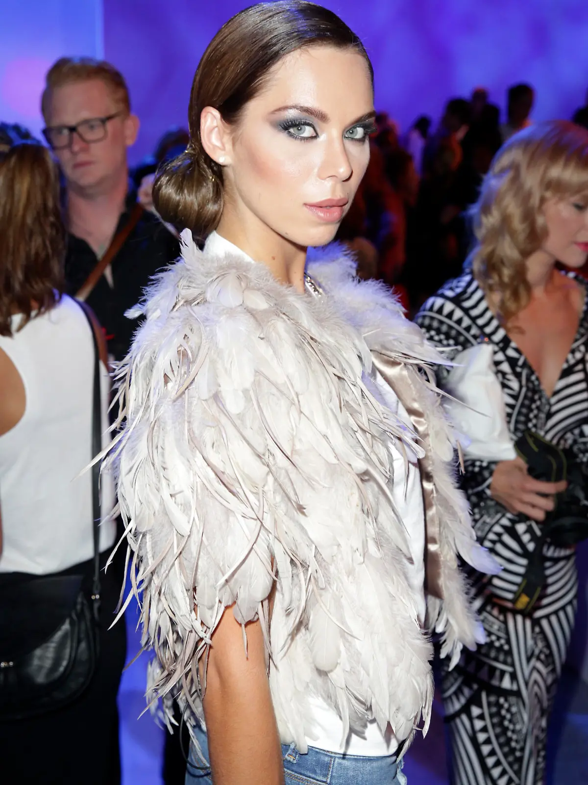 Liliana Matthäus ( Liliana Nova ) bei der Glaw Fashion Show im Rahmen der Mercedes-Benz Fashion Week Berlin Spring/Summer 2015. Berlin, 09.07.2014
