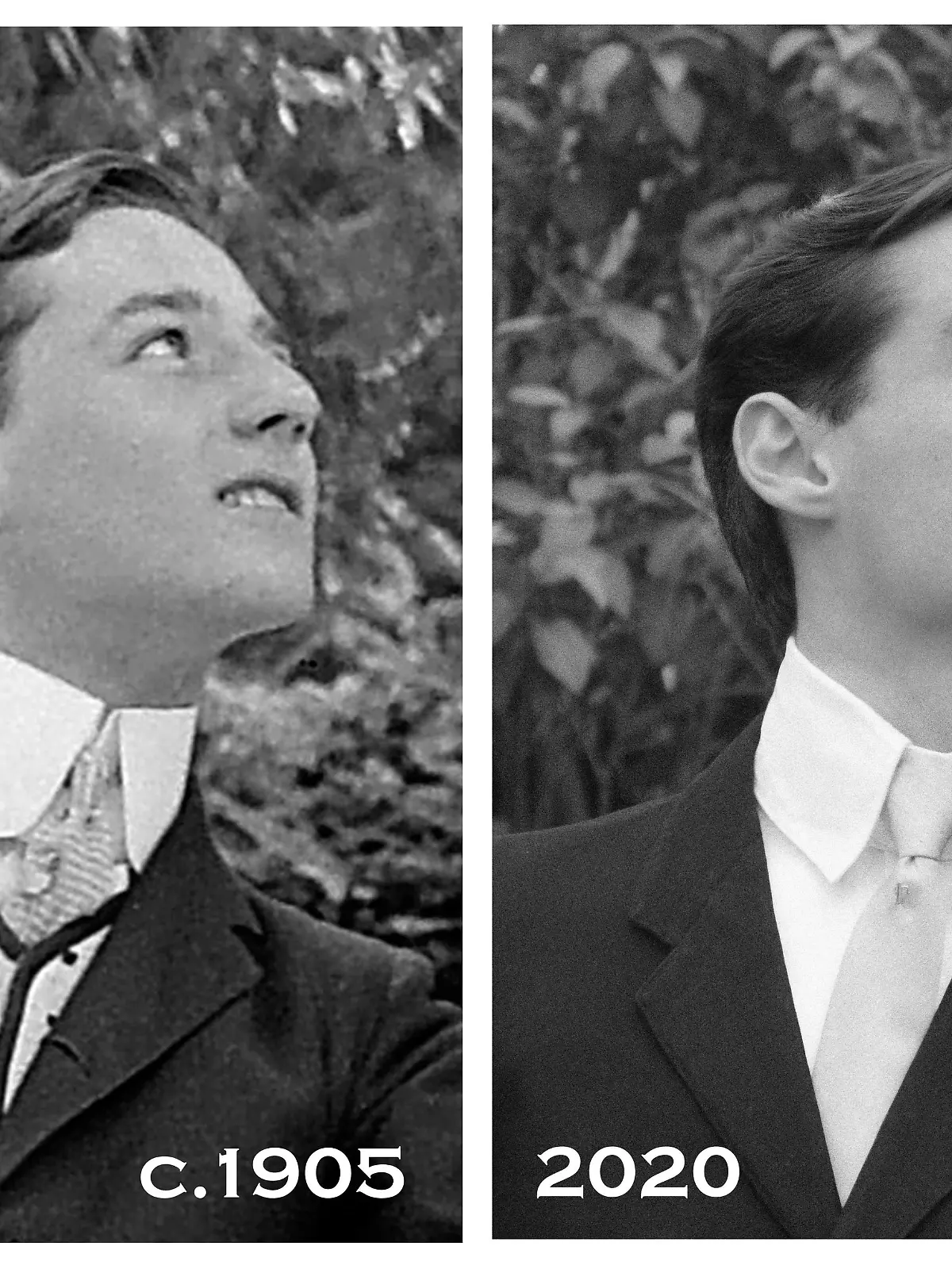 Doppelgänger: Michael Koropisz hat sich selbst auf einem historischen Foto entdeckt und es nachgestellt.