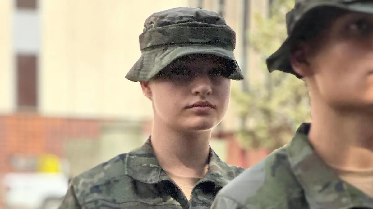 18-08-22023 Crown Princess Leonor during her 1st day of her three-year long military training at Zaragoza Military Academy, in Zaragoza, Spain. Â PUBLICATIONxINxGERxSUIxAUTxONLY Copyright: xPPEx