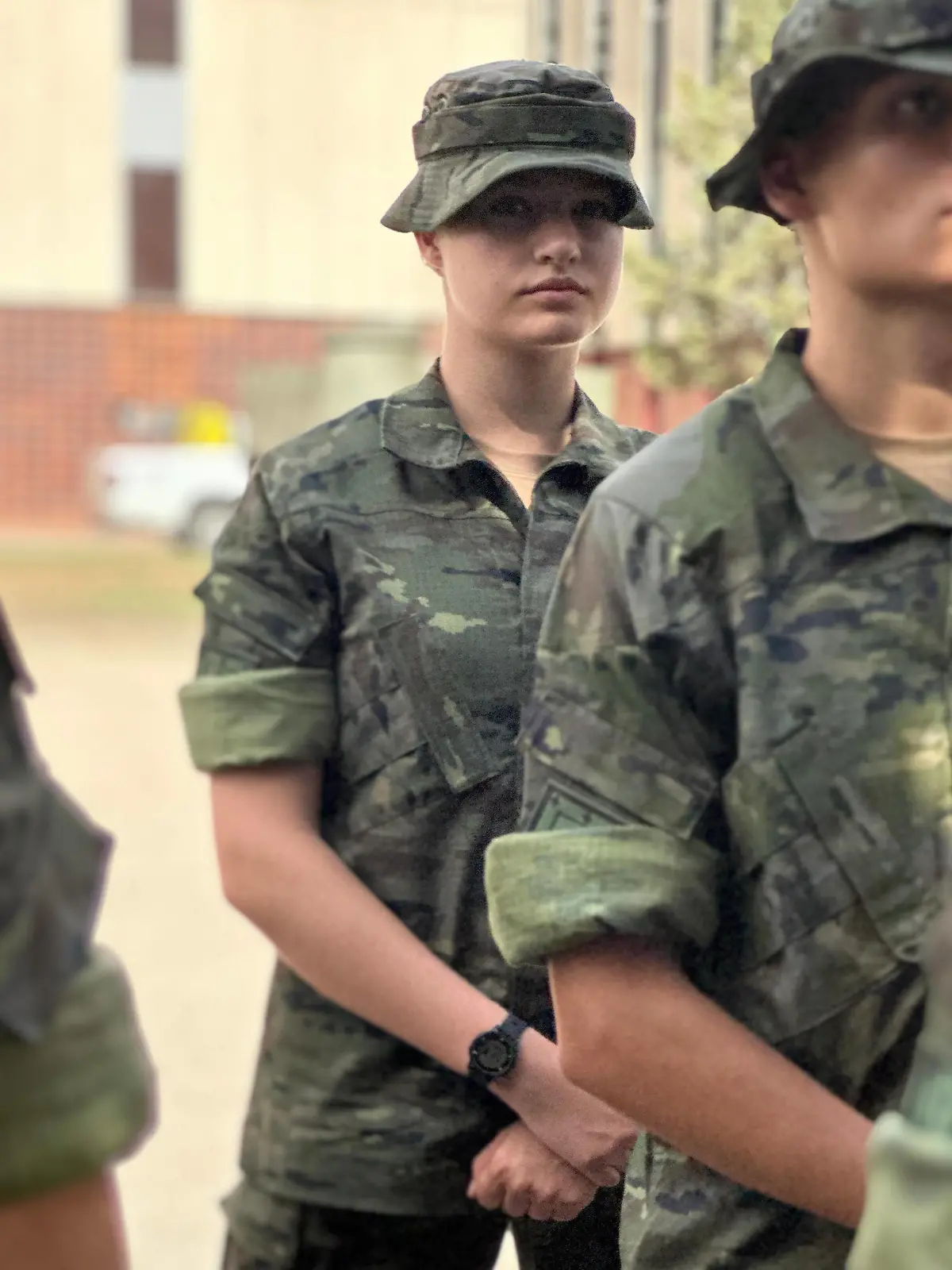 18-08-22023 Crown Princess Leonor during her 1st day of her three-year long military training at Zaragoza Military Academy, in Zaragoza, Spain. Â PUBLICATIONxINxGERxSUIxAUTxONLY Copyright: xPPEx