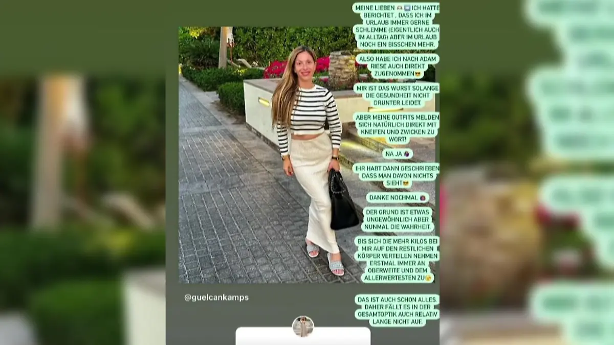 Gülcan Kamps hat im Urlaub zugenommen - davon sehen ihre Fans aber nichts.