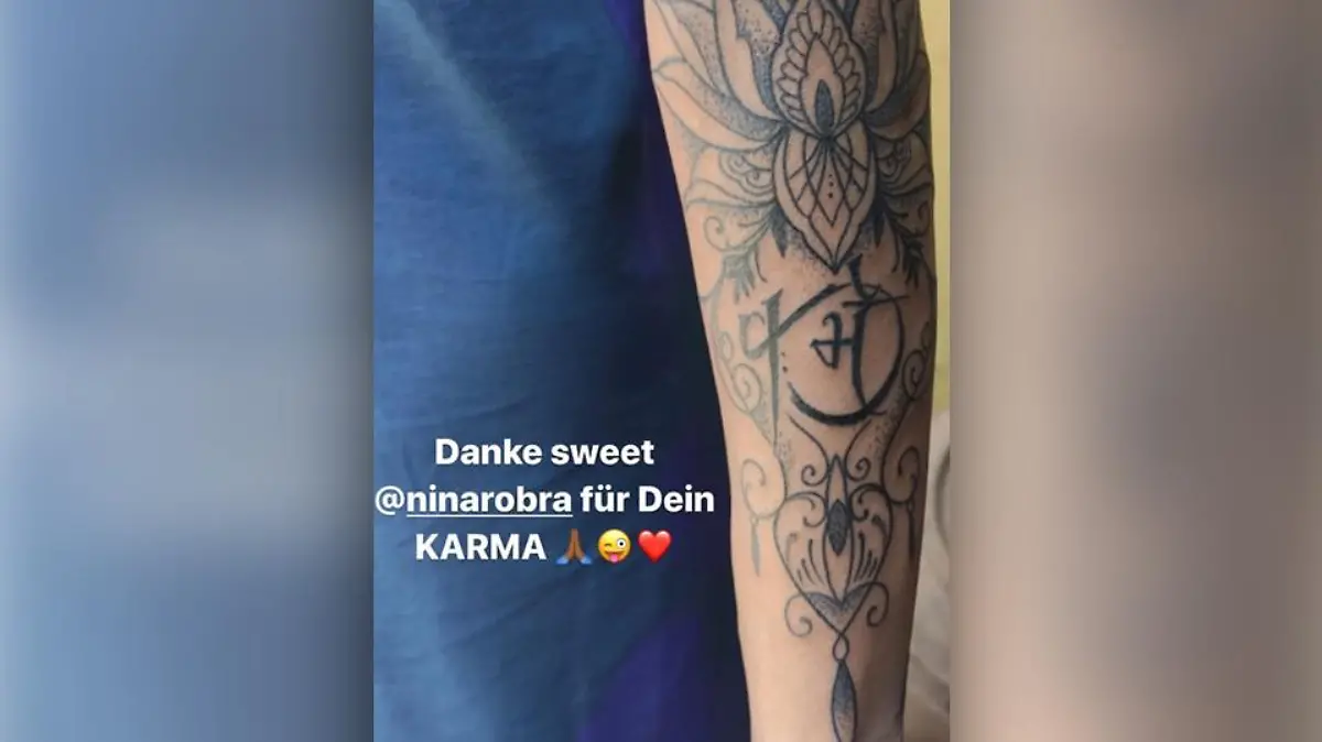 Das ist Sabrina Setlurs neues Tattoo.