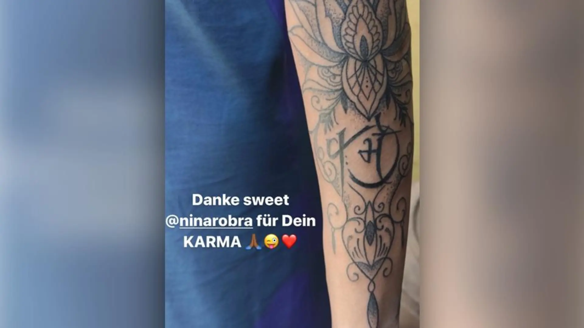 Das ist Sabrina Setlurs neues Tattoo.