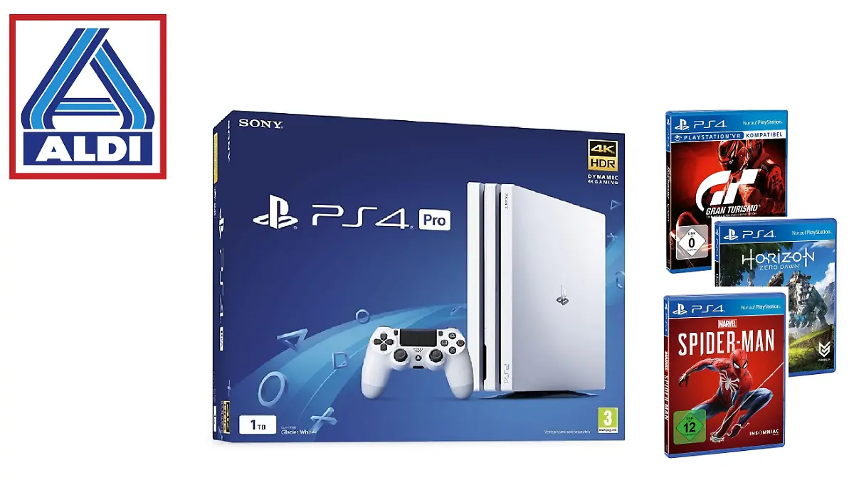 PS4 Pro und drei Spiele