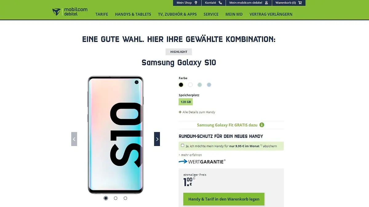 Samsung S10 und LTE-Flat
