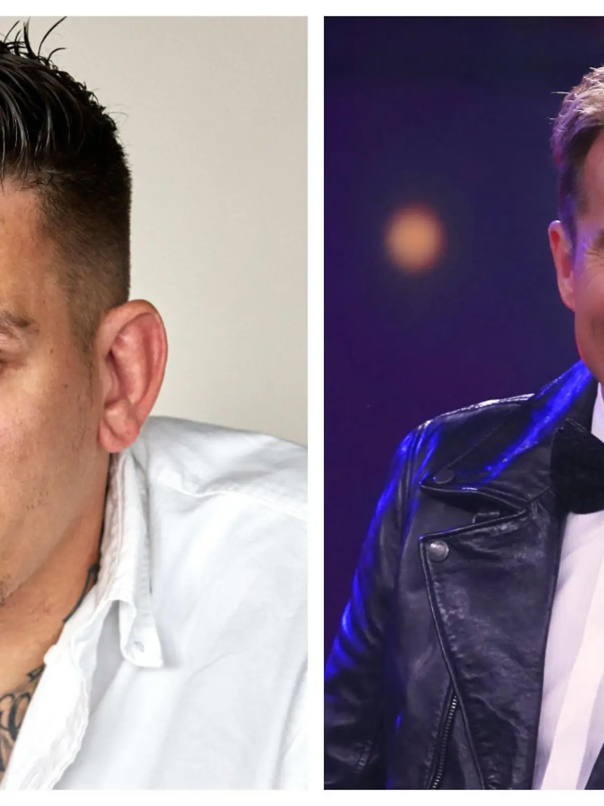 GZUZ (l.) trifft Dieter Bohlen (r.)