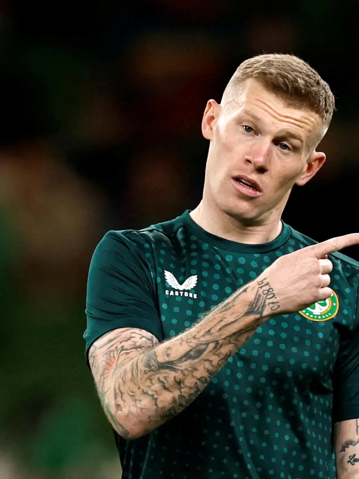 Soccer Football - International Friendly - Republic of Ireland v Latvia - Aviva Stadium, Dublin, Ireland - March 22, 2023 Republic of Ireland's James McClean during the warm up before the match REUTERS/Clodagh Kilcoyne