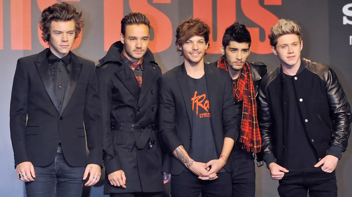 Image #: 25213021 (L-R) Harry Styles, Liam Payne, Louis Tomlinson, Zayn Malik and Niall Horan of One Direction atten a stage greeting for the film 'This is us' in Chiba, Japan, on November 3, 2013. UPI/Keizo Mori /LANDOV Keine Weitergabe an Drittverwerter.