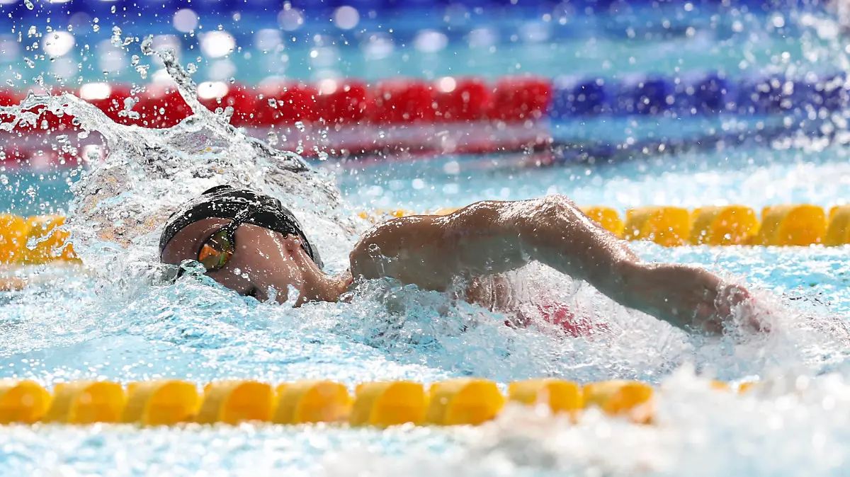 2022 Commonwealth Games Day Six - Swimming - Sandwell Aquatics Centre, Birmingham - Wednesday 3rd August 2022 Summer McIntosh of Canada competes in the Womens 400m Freestyle Final PUBLICATIONxNOTxINxUK