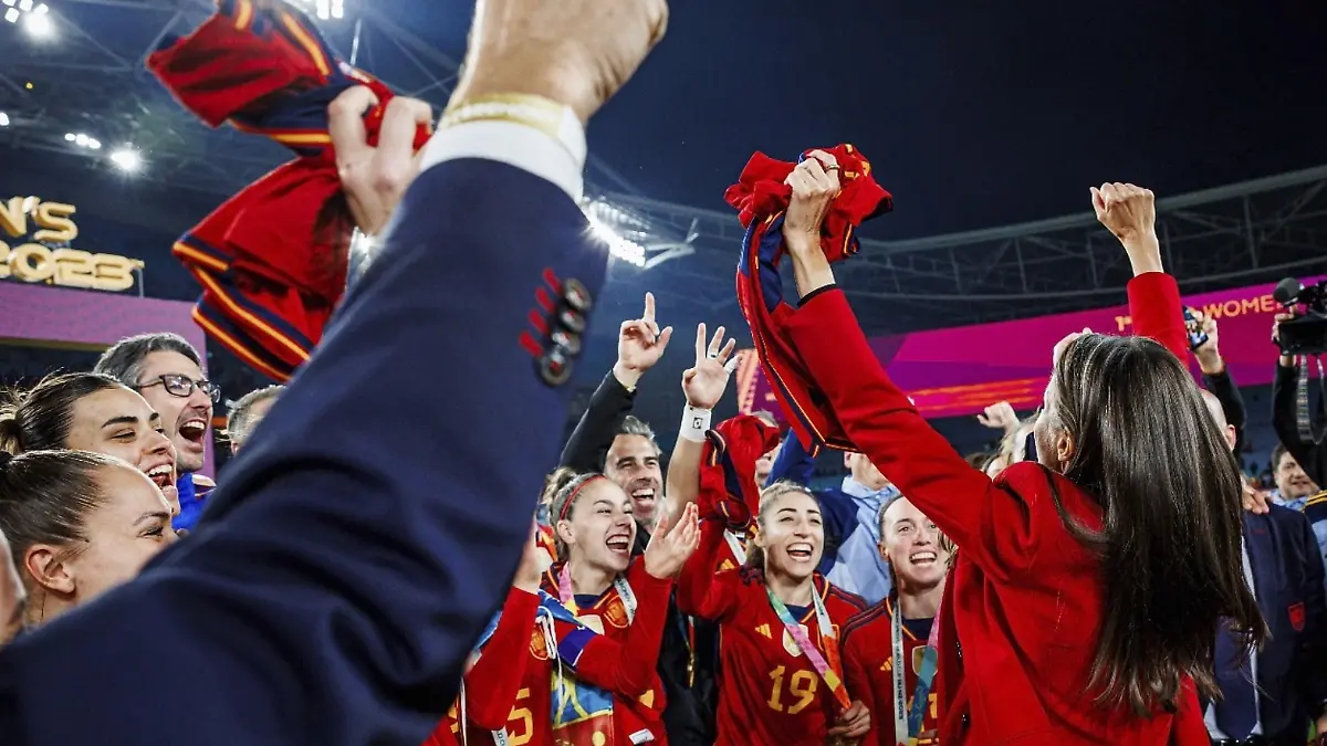 Sydney, AUSTRALIA - Queen Letizia of Spain and Princess Sofia attend Fifa Women's World Cup 2023 Final at Stadium Australia. Spanish National Team World Champions by beating England by 1-0.
Pictured: Queen Letizia, Princess Sofia
BACKGRID USA 20 AUGUST 2023