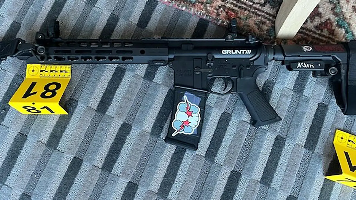 A photograph distributed by the Metropolitan Nashville Police Department shows a weapon that they say was used at The Covenant School by mass shooting suspect Audrey Elizabeth Hale, 28, in Nashville, Tennessee, U.S. March 27, 2023. Metropolitan Nashville Police Department/Handout via REUTERS. THIS IMAGE HAS BEEN SUPPLIED BY A THIRD PARTY.