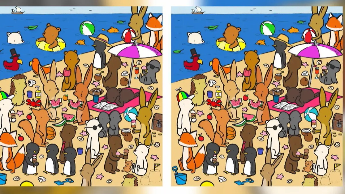 Extrem kniffliges Wimmelbild Finden Sie alle 7 Unterschiede?