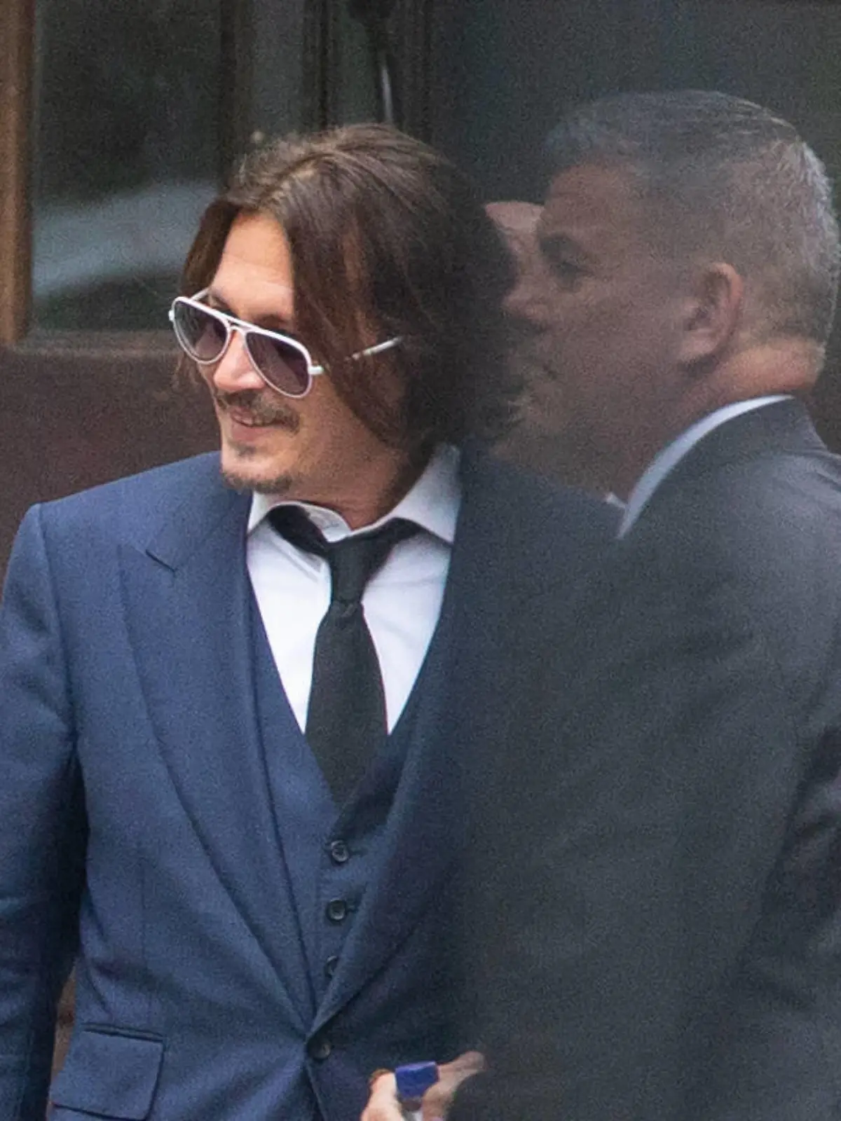  . 07/07/2020. London, United Kingdom. Johnny Depp leaves the High Court. Johnny Depp Libel case. High Court, London. PUBLICATIONxINxGERxSUIxAUTxHUNxONLY xMarkxThomasx/xi-Imagesx IIM-21386-0012