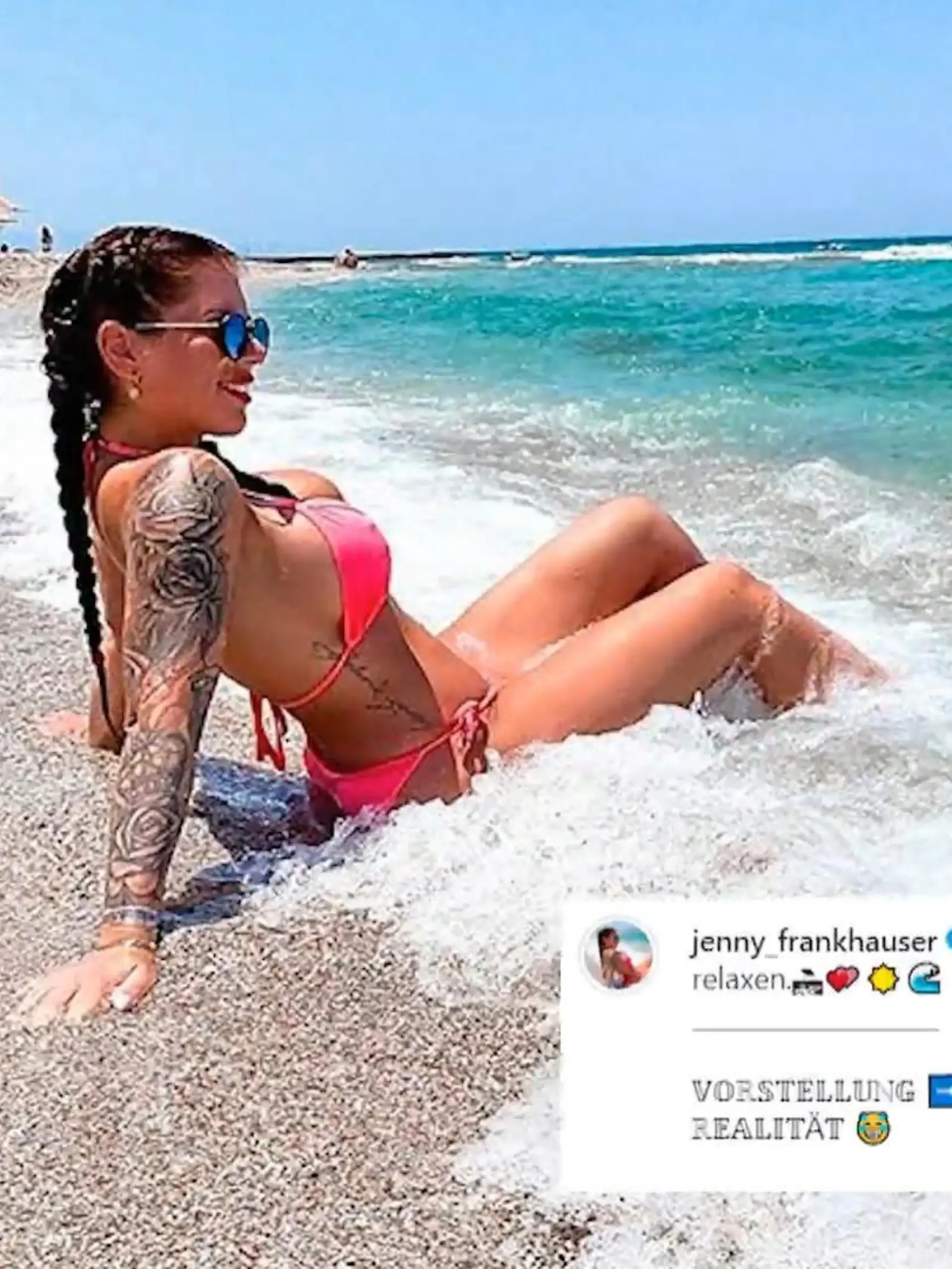 Jenny Frankhauser posiert für ein sexy Bikini-Foto.