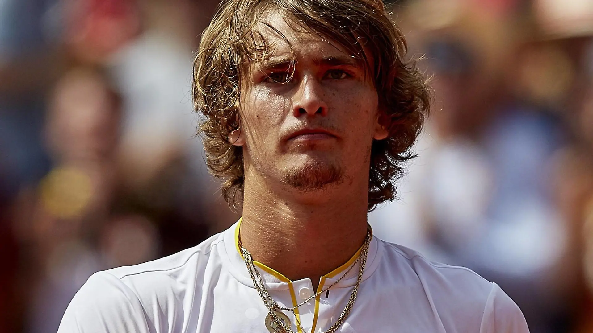 April 6, 2018 - Valencia, Valencia, Spain - Alexander Zverev of Germany celebrates the victory in his match against David Ferrer of Spain during day one of the Davis Cup World Group Quarter Finals match between Spain and Germany at Plaza de Toros de Valencia on April 6, 2018 in Valencia, Spain Spain v Germany - Davis Cup by BNP Paribas World Group Quarter Final PUBLICATIONxINxGERxSUIxAUTxONLY - ZUMAn230 20180406_zaa_n230_133 Copyright: xDavidxAliagax
