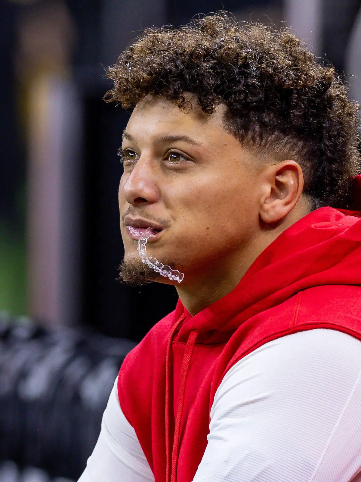 NFL, American Football Herren, USA Preseason-Kansas City Chiefs at New Orleans Saints Aug 13, 2023 New Orleans, Louisiana, USA Kansas City Chiefs quarterback Patrick Mahomes 15 looks on before the game against the New Orleans Saints at the Caesars Superdome. New Orleans Caesars Superdome Louisiana USA, EDITORIAL USE ONLY PUBLICATIONxINxGERxSUIxAUTxONLY Copyright: xStephenxLewx 20230813_jcd_la1_0004