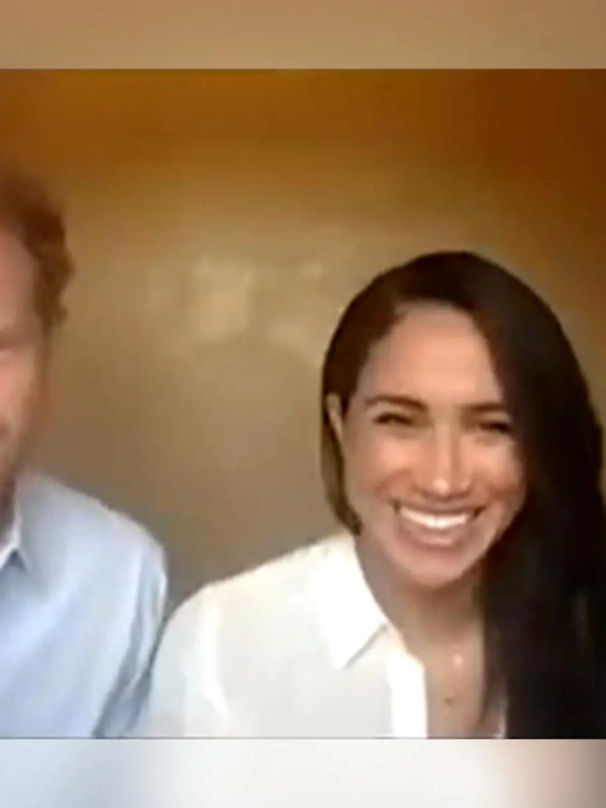 Prinz Harry und Meghan in der  Video-Konferenz des Queen's Commonwealth Trust.
