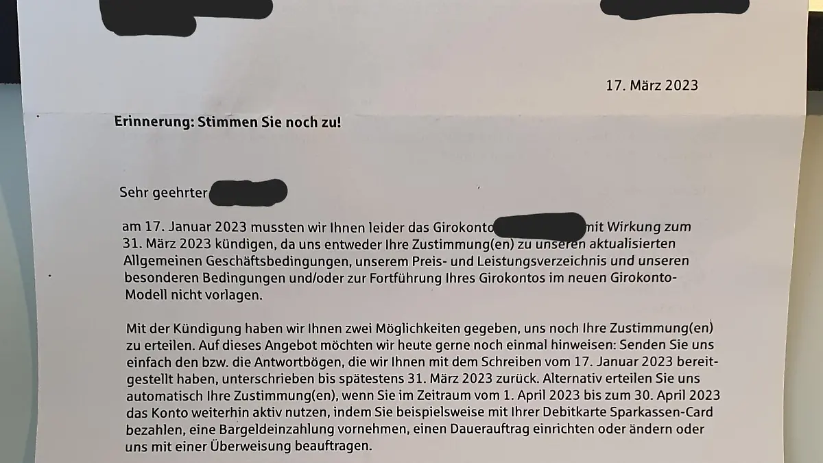 Kündigungsschreiben