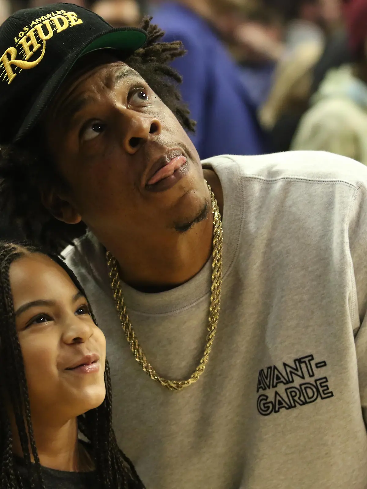 Jay-Z and Blue Ivy Carter share a GirlDad moment as they attend a basketball game between the Los Angeles Clippers and the Los Angeles Lakers at Staples Center on March 08, 2020 in Los Angeles, California

Pictured: Jay Z and Blue Ivy Carter
Ref: SPL5155054 080320 NON-EXCLUSIVE
Picture by: London Entertainment / SplashNews.com

Splash News and Pictures
Los Angeles: 310-821-2666
New York: 212-619-2666
London: +44 (0)20 7644 7656
Berlin: +49 175 3764 166
photodesk@splashnews.com

World Rights, 
