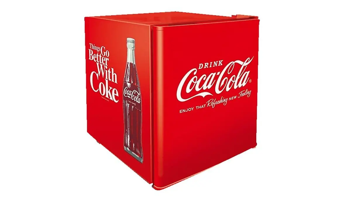 Coca-Cola-Kühlschrank im Retro-Design