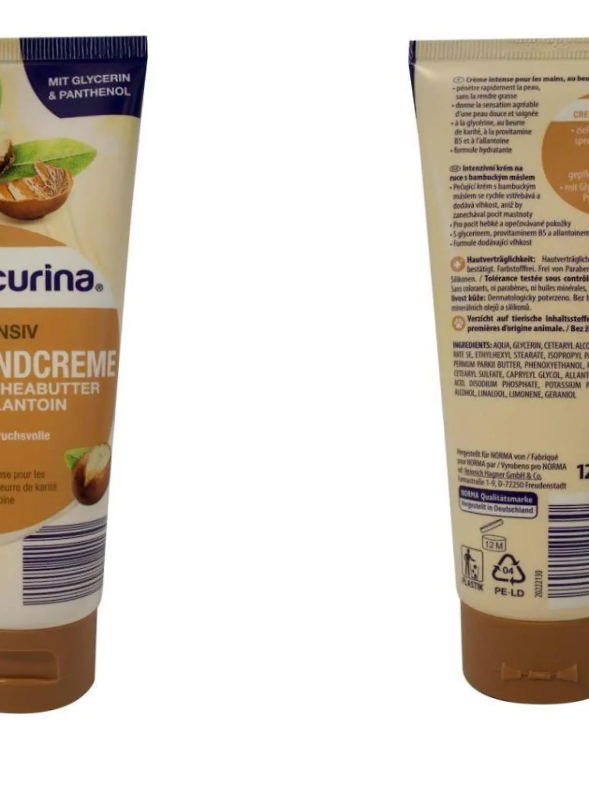 Bei Norma zurückgerufene Elcurina Intensiv Handcreme mit Sheabutter & Allantoin