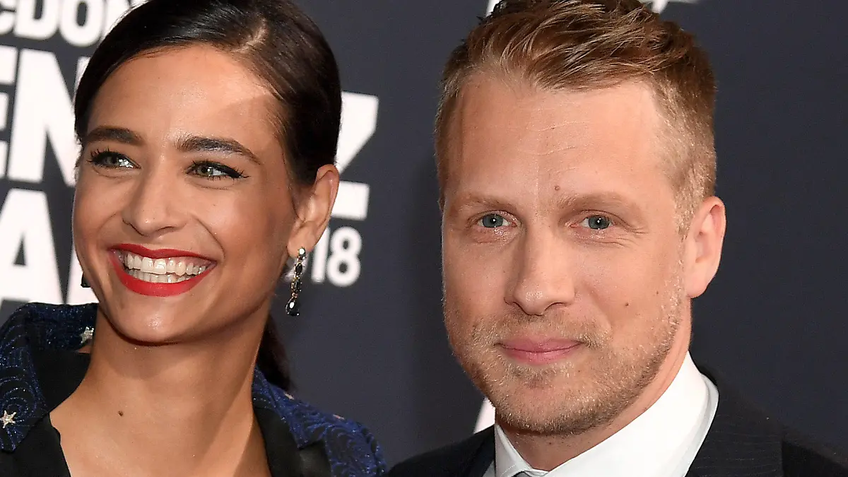 ARCHIV - 10.11.2018, Bayern, München: Oliver Pocher, Comedian, und Amira Aly, Model, kommen zur Benefiz-Gala zugunsten der McDonald's Kinderhilfe-Stiftung. (Zu dpa "Oliver Pocher freut sich auf sein fünftes Kind") Foto: Tobias Hase/dpa +++ dpa-Bildfunk +++