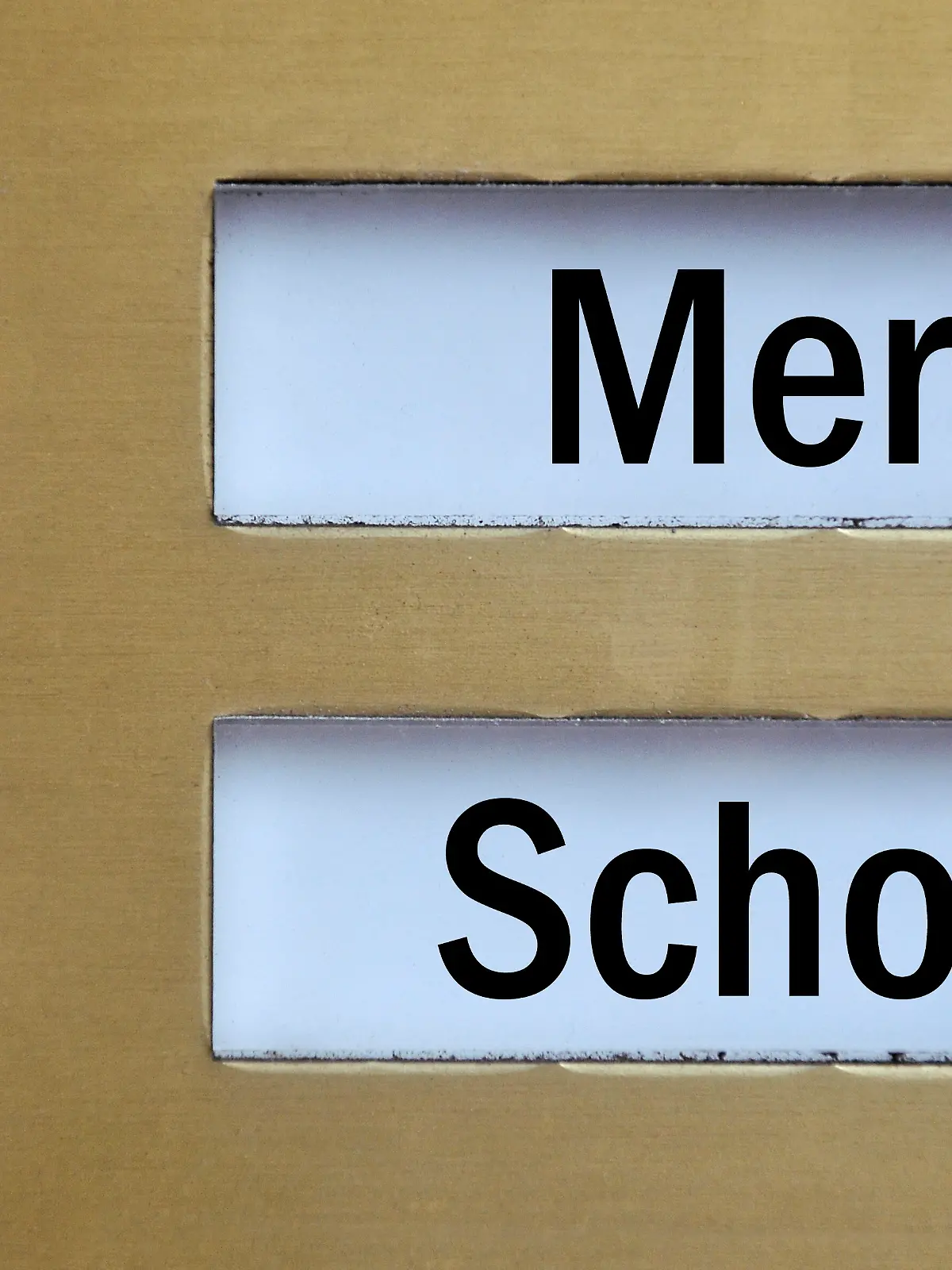 Fotomontage eines Klingelschilds mit den Namen Merz und Scholz