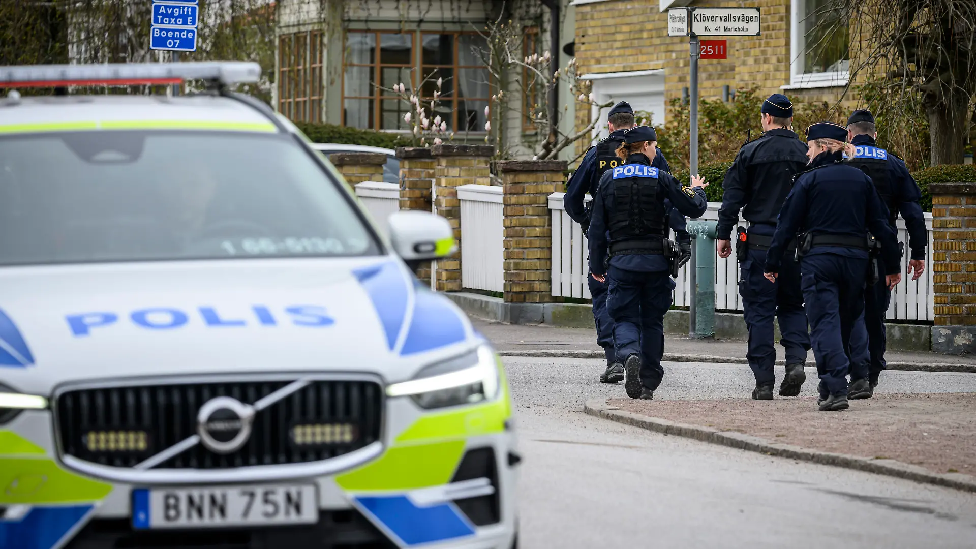Ein schwedisches Polizeiauto