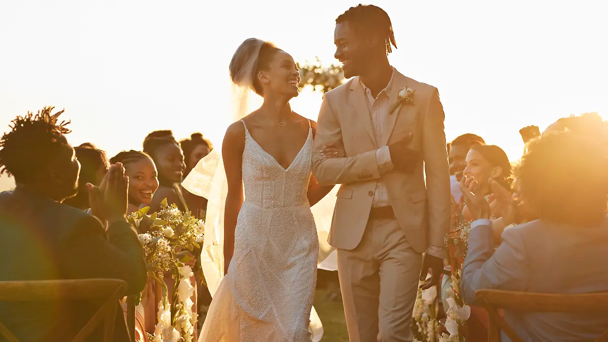 Brautpaar auf der Hochzeit