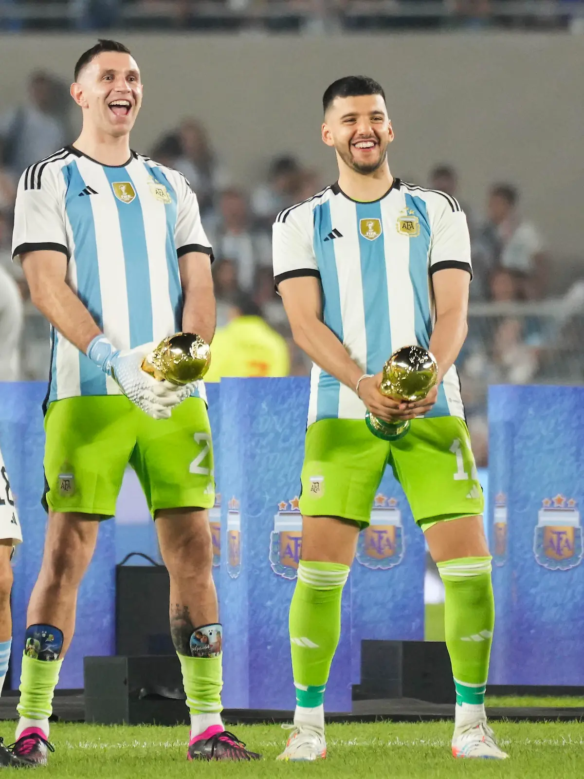March 23, 2023, City of Buenos Aires, City of Buenos Aires, Argentina: INT. SPORTS.- GUIDO RODRIGUEZ, EMILIANO MARTINEZ, FRANCO ARMANI AND MARCOS ACUÃA of Argentina team during the friendly soccer match against Panama, in Buenos Aires, Argentina, March 23, 2023 (Credit Image: © Julieta Ferrario/ZUMA Press Wire) / action press
