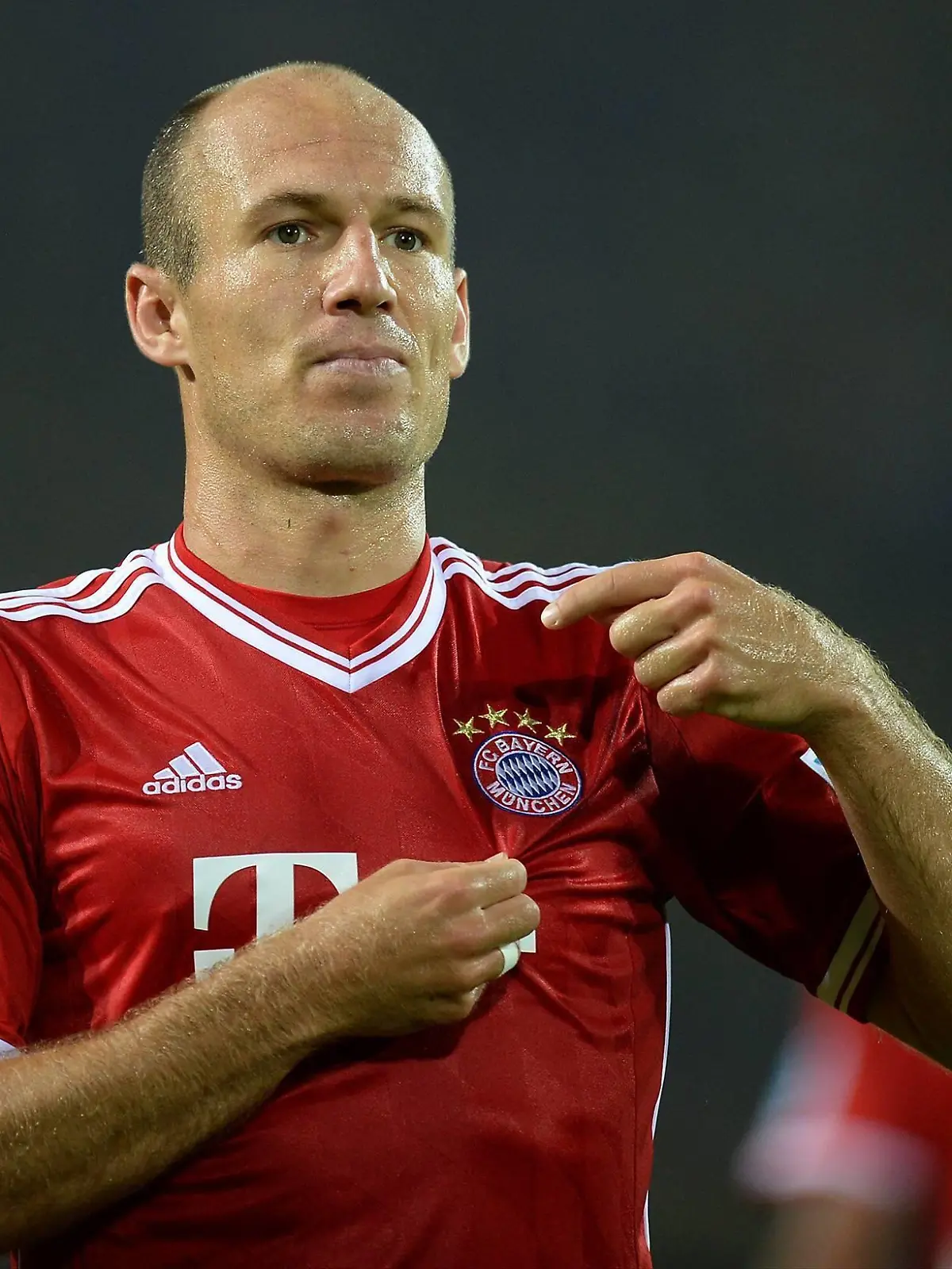 FUSSBALL 1. BUNDESLIGA SAISON 2013/2014 SUPERCUP Borussia Dortmund - FC Bayern München 27.07.2013 Arjen Robben (FC Bayern München) freut sich über sein Tor zum 1:1 PUBLICATIONxNOTxINxAUTxSUIxITA  