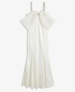 Satin-Kleid mit Strass