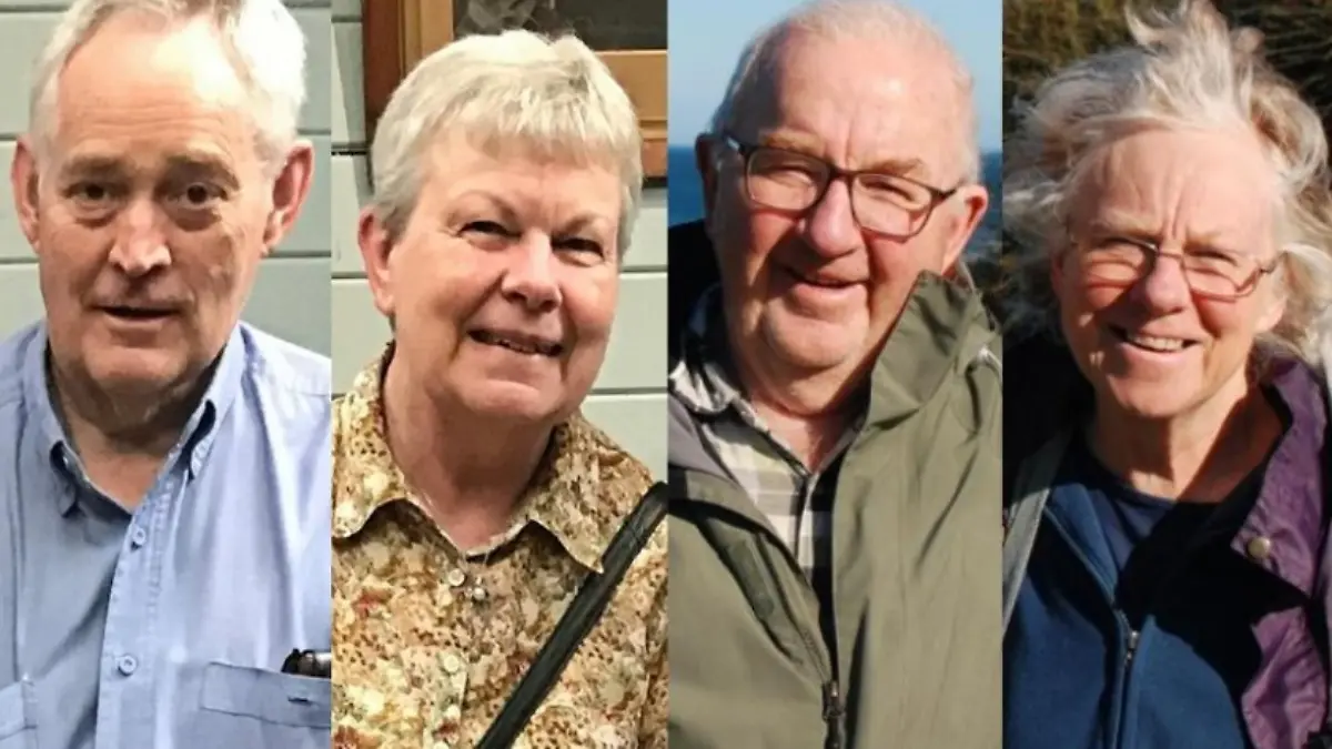 Ian Wilkinson (von links), Heather Wilkinson, Don Patterson und Gail Patterson. Nur einer von ihnen überlebte.